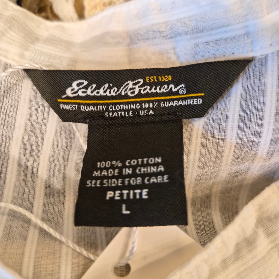 Eddie Bauer 화이트 코튼 핀턱 블라우스 상품이미지10