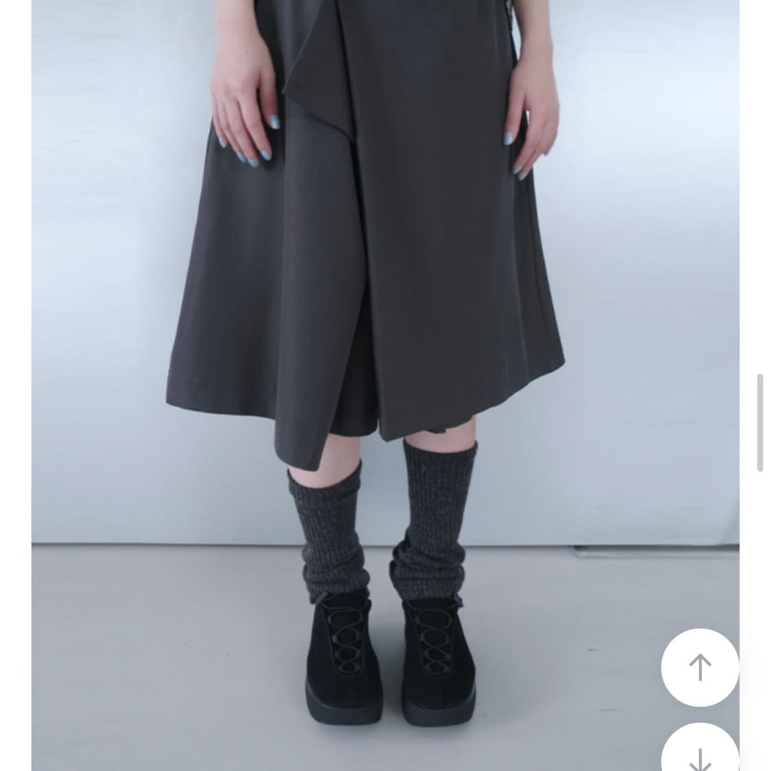 [에프터먼데이] curtain flare skirt (black) 상품이미지2