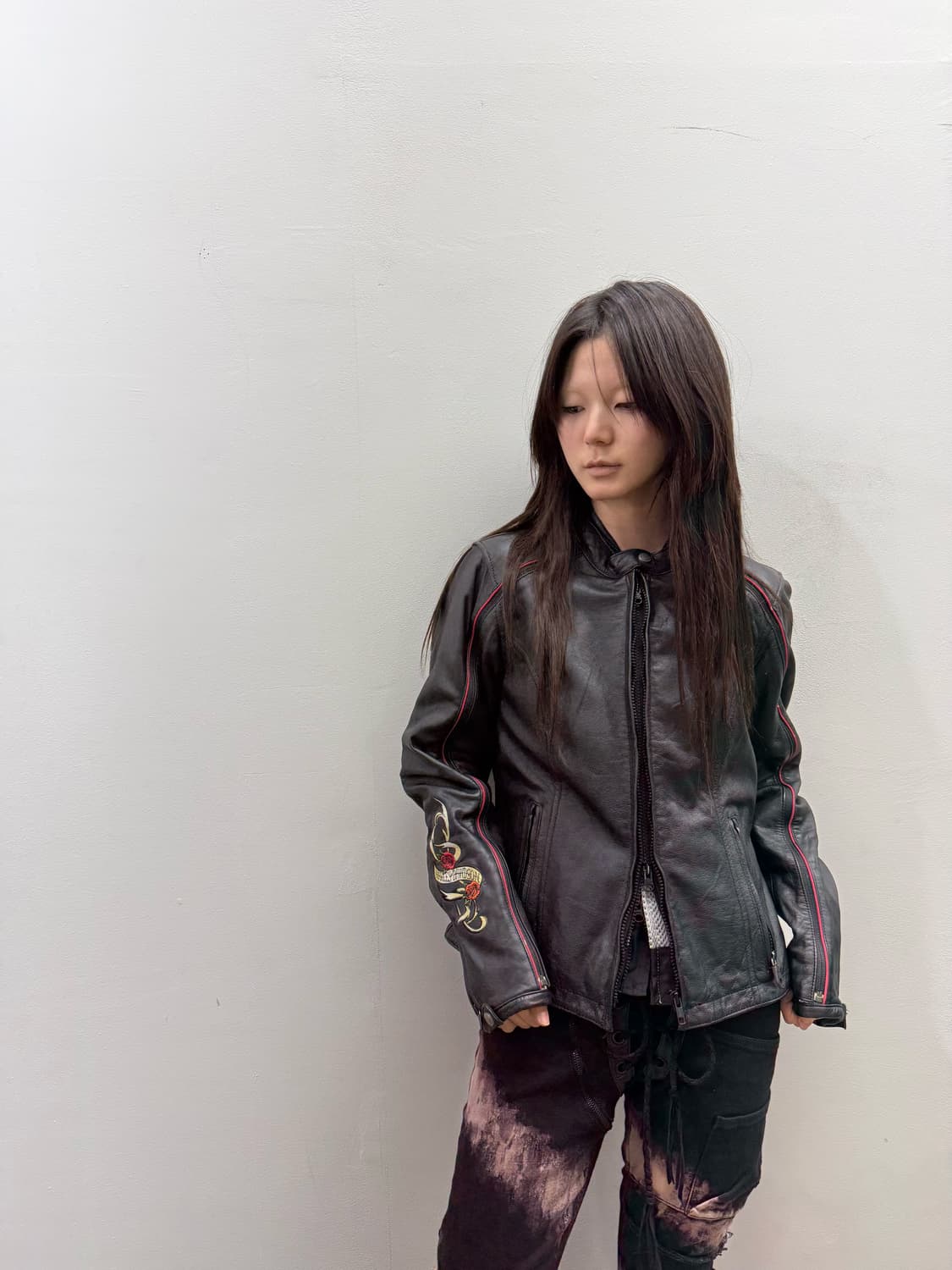 할리 데이비슨 레더 바이커 투웨이 자켓 상품이미지8