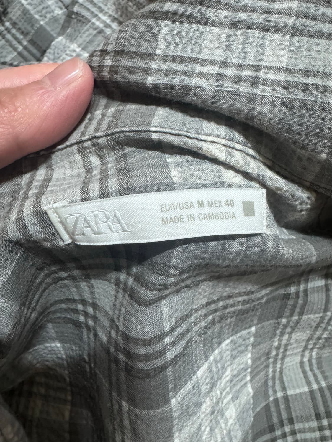 자라 후드체크 오버셔츠 m사이즈(100정도) 상품이미지4