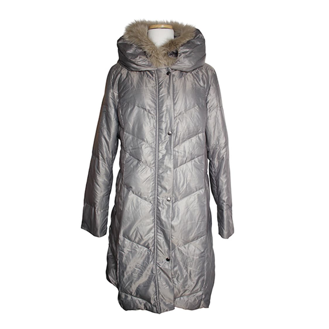 샤무아 그레이 폭스 퍼 트림 다운 패딩 코트 55 상품이미지1