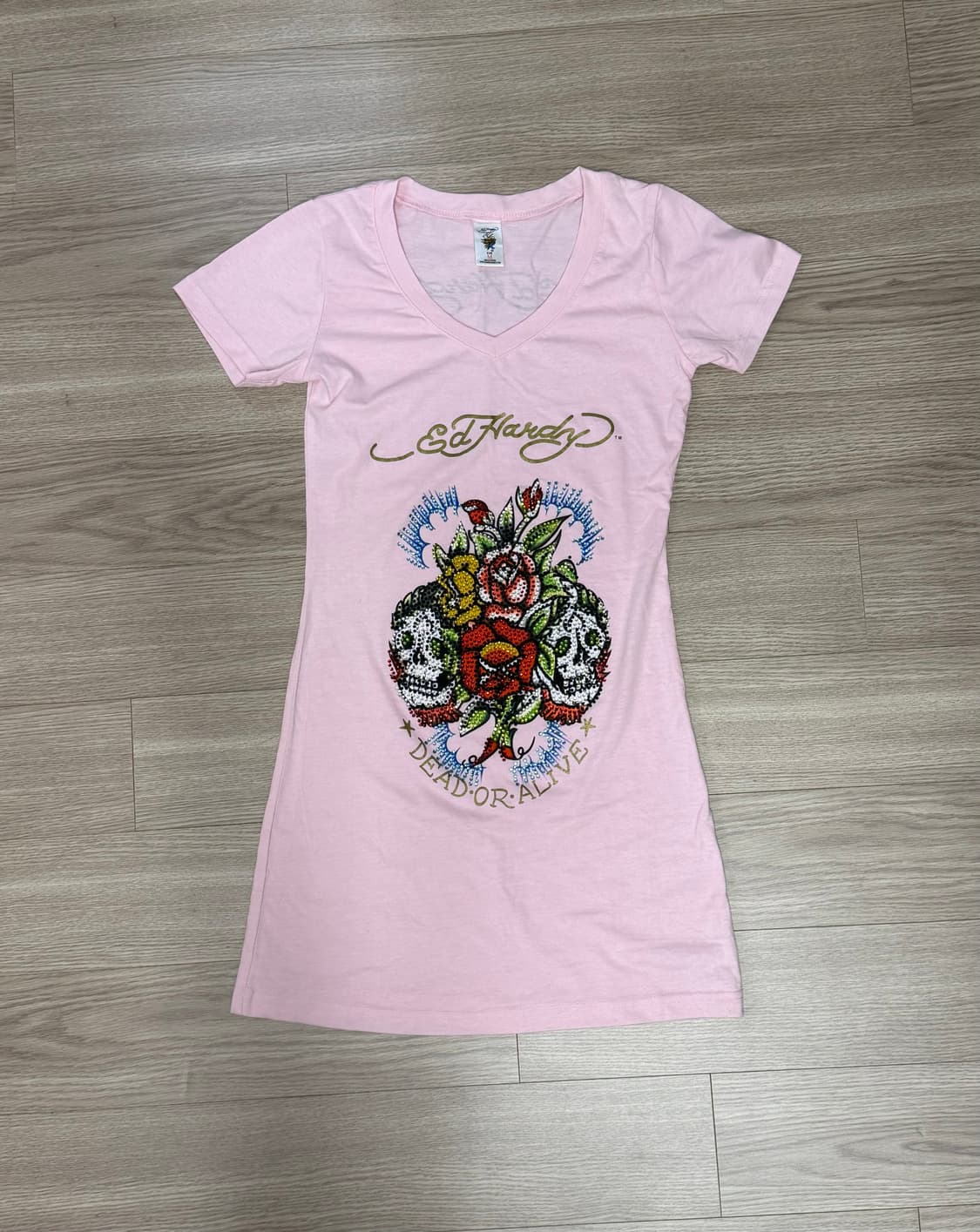 에드하디 edhardy 핑크 반팔 슬리브 갸루 펑크  상품이미지1