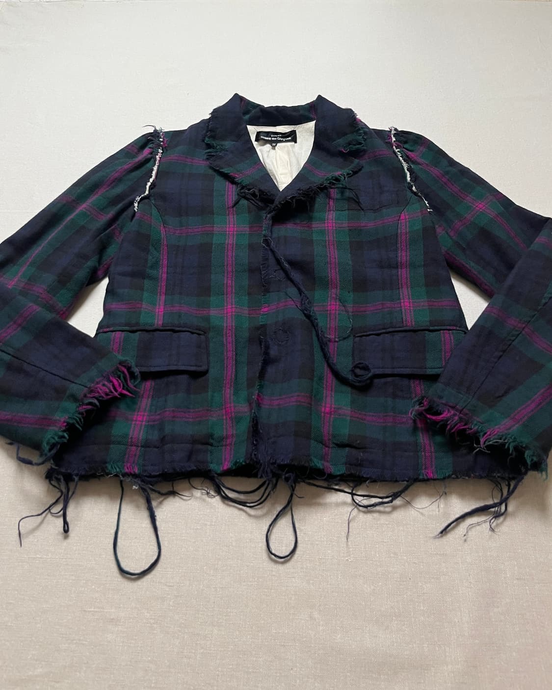 꼼데가르송 체크 컷아웃 자켓 Comme des garcons 상품이미지4