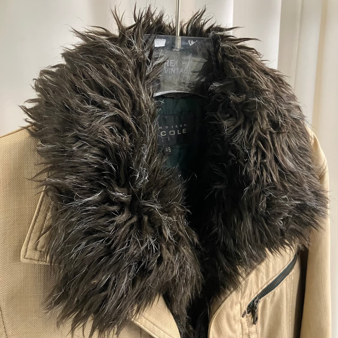 Monsieur Nicole 무슈 니콜 베이지 퍼 트리밍 자켓 48 상품이미지4