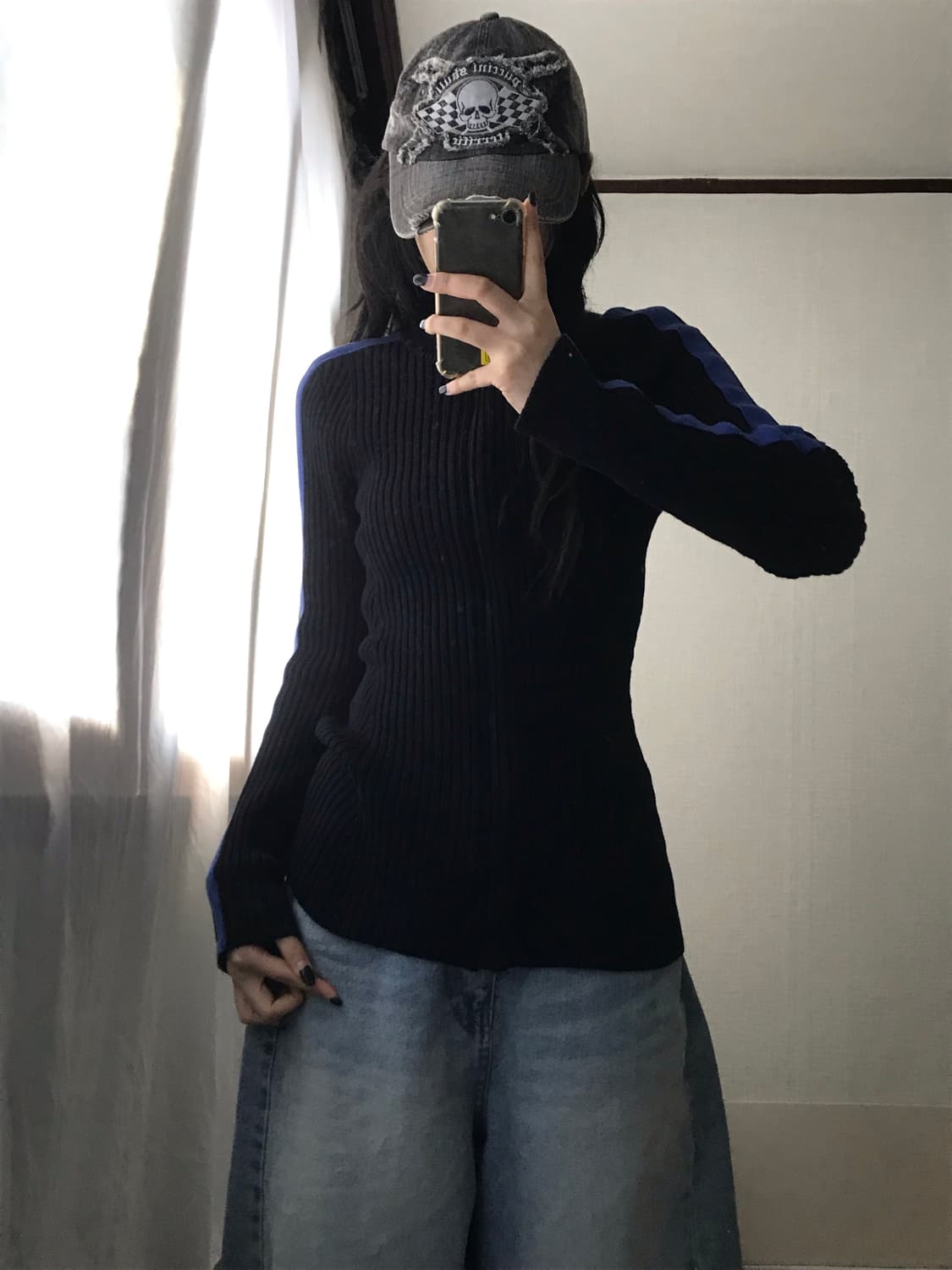 폴로 딱붙핏 니트집업 상품이미지1