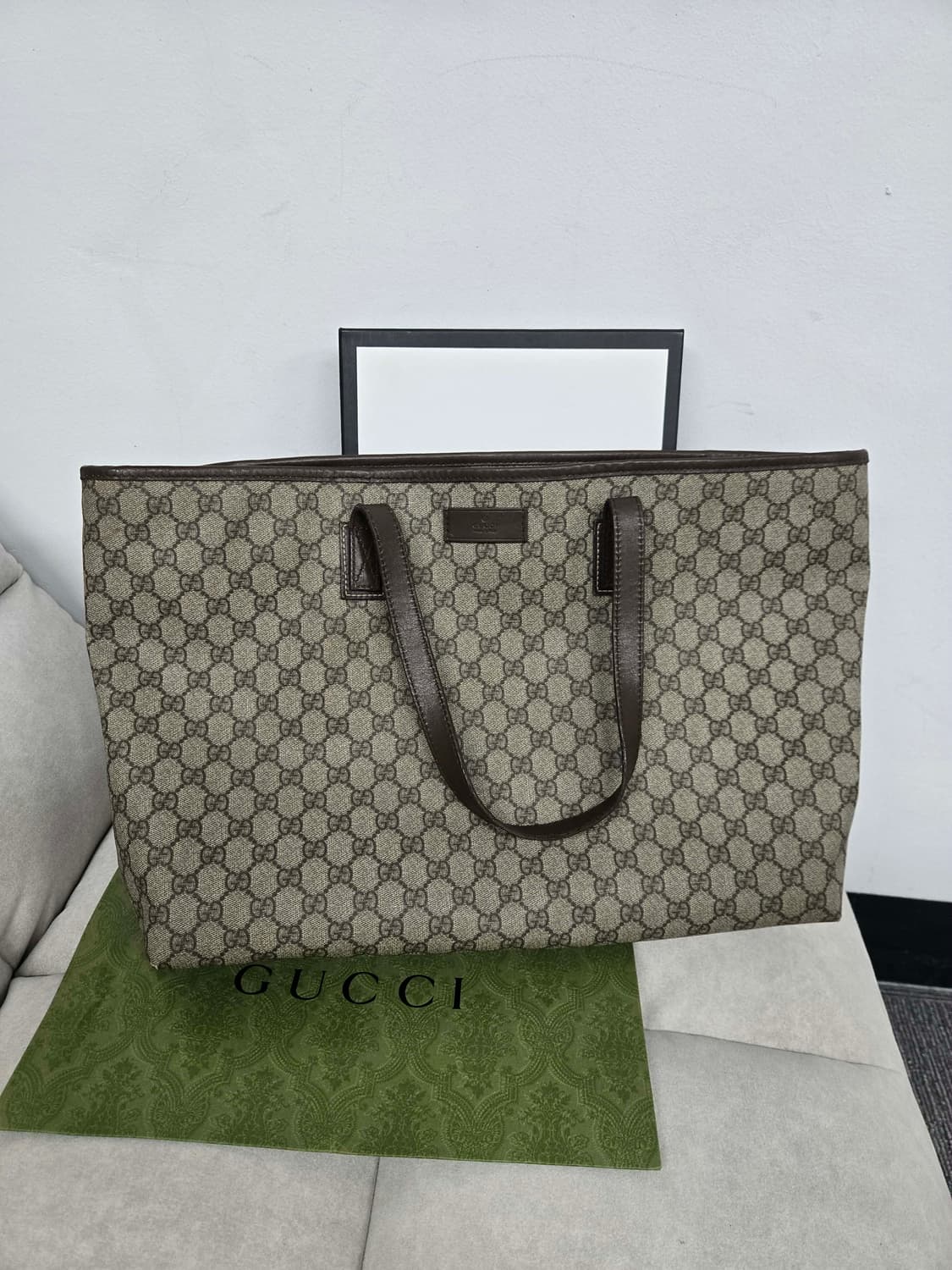 [보증서 정품] 구찌 시그니처 라지 토트백 상품이미지5