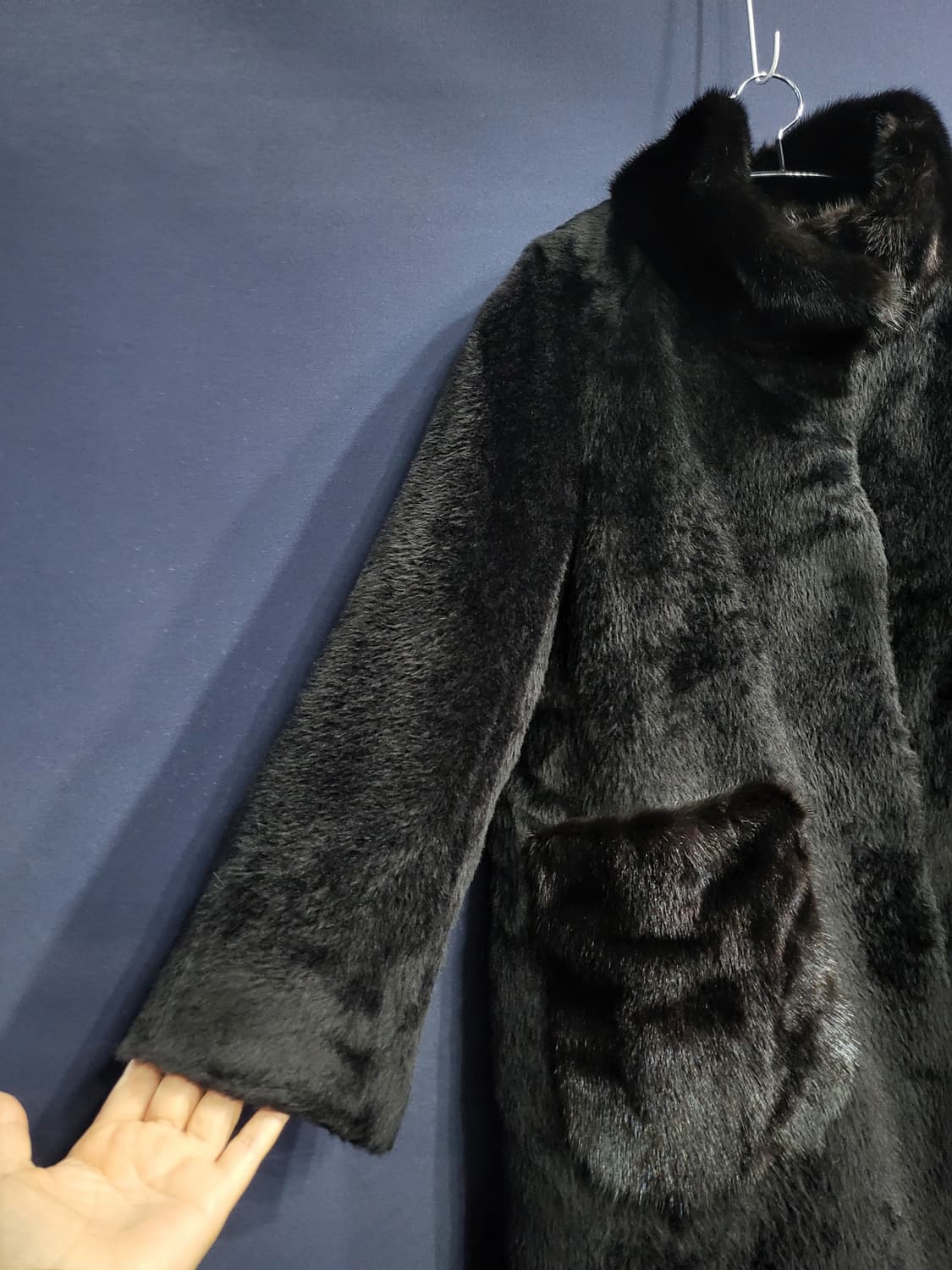 안지크 밍크카라 수리알파카 코트 상품이미지3