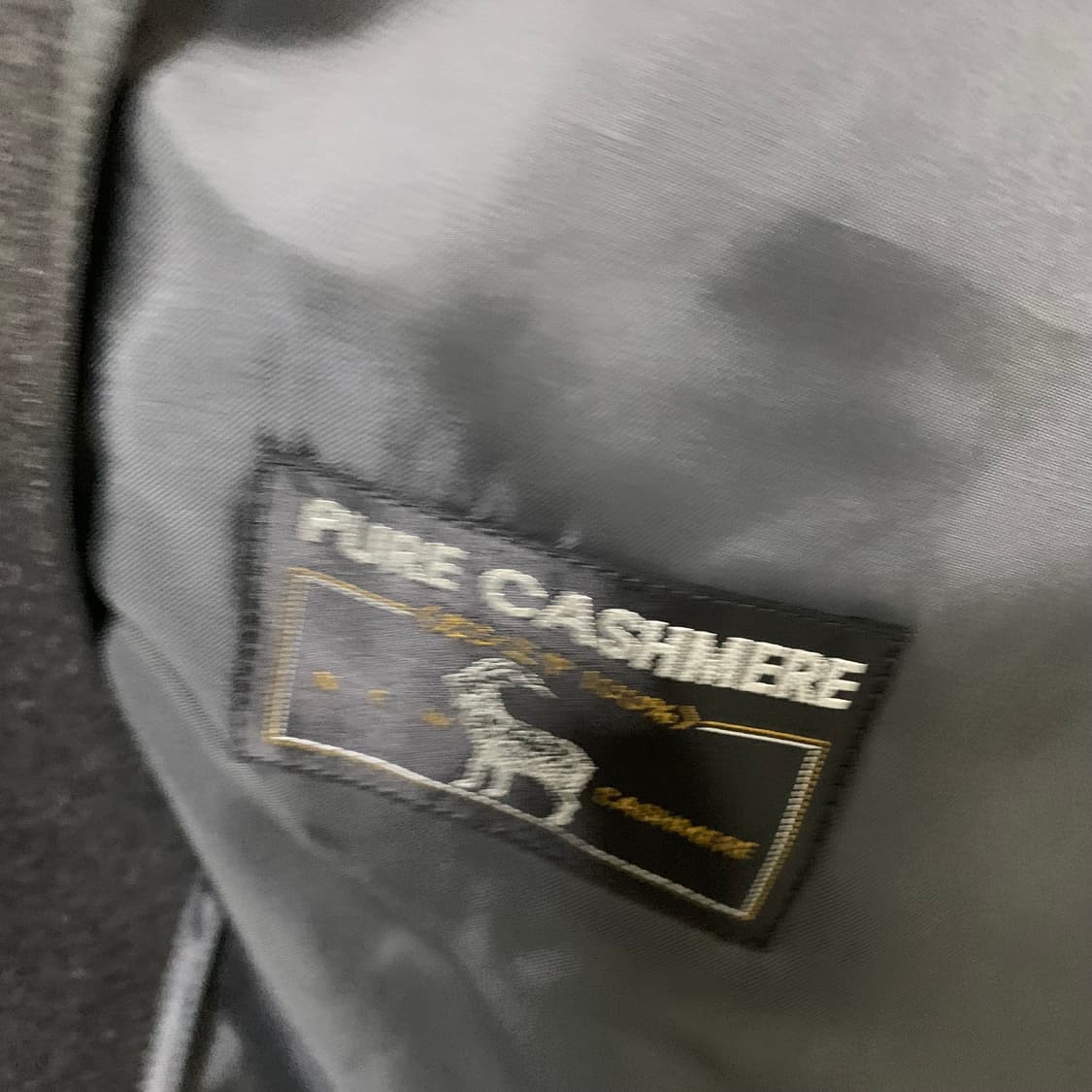 일본 빈티지 캐시미어 100% 롱코트 차콜 남녀공용 상품이미지3