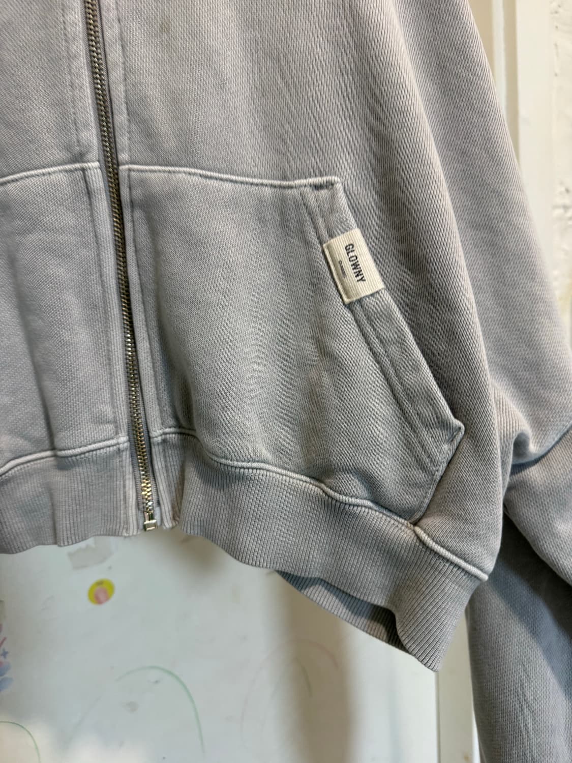 glowny 글로니 워시드 집업 후드 상품이미지5