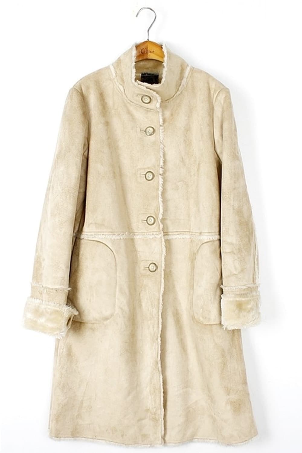 일본 빈티지 아이보리 롱무스탕 상품이미지1