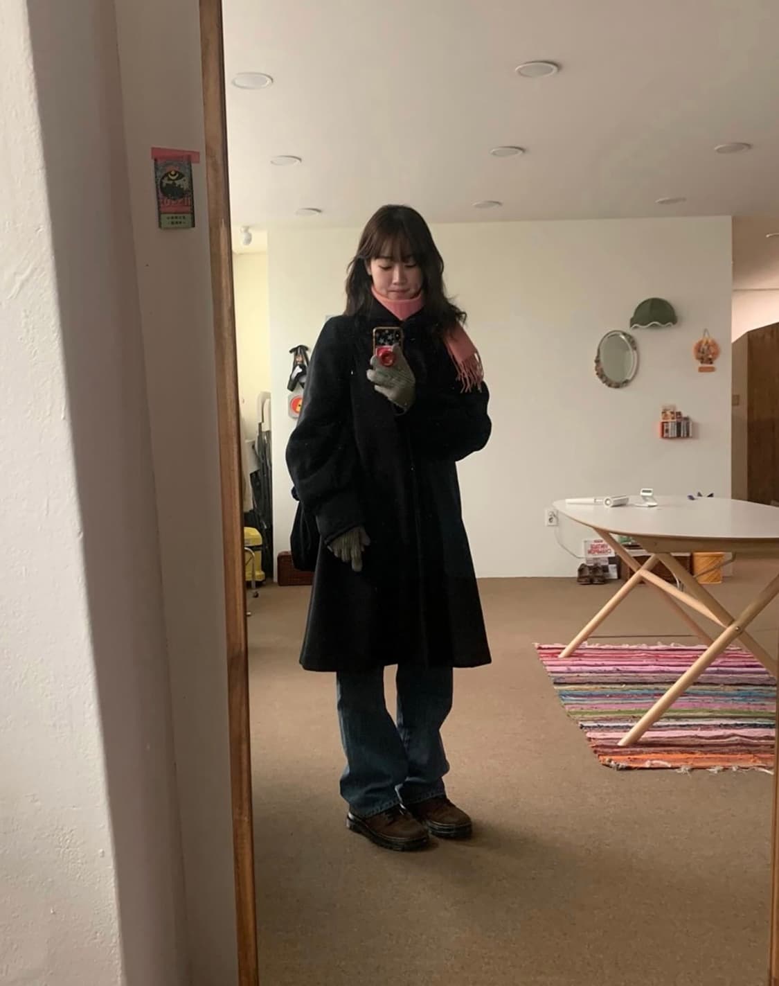 쉬이즈큐트 커들 코트 블랙 / cuddle coat black 상품이미지2