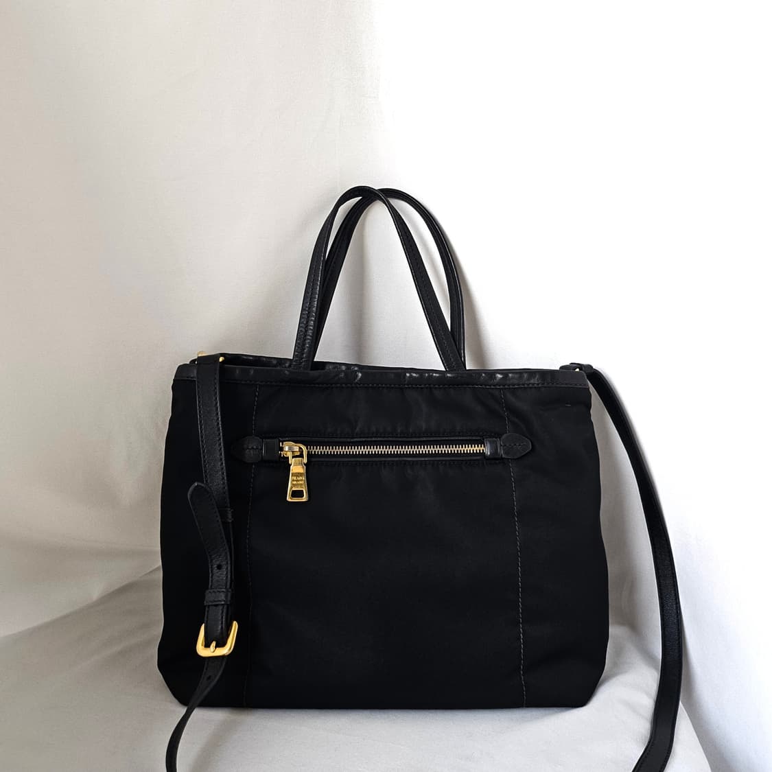 [정품 PRADA] 프라다 금장 나일론 2way백 토트백 크로스백 상품이미지6