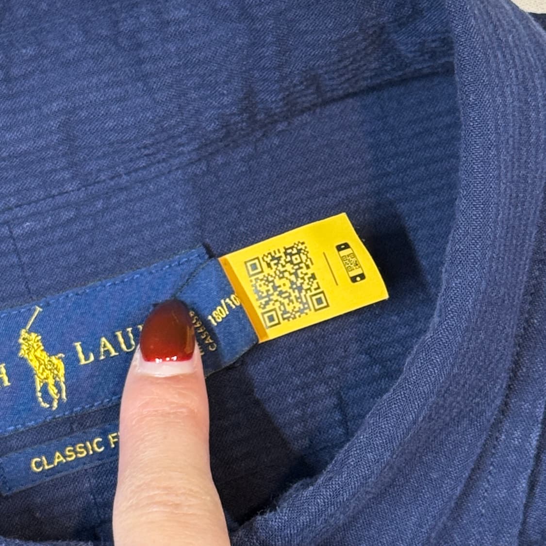 L) 폴로 랄프로렌 클래식핏 네이비 시어서커 린넨 셔츠 상품이미지7