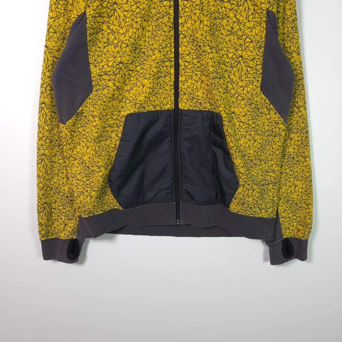 나이키 옐로우 크랙 패턴 썸홀 디테일 후드 자켓 XL 상품이미지4