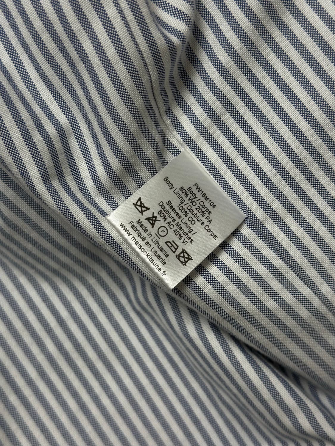 메종키츠네 울 바시티 테디자켓 상품이미지5