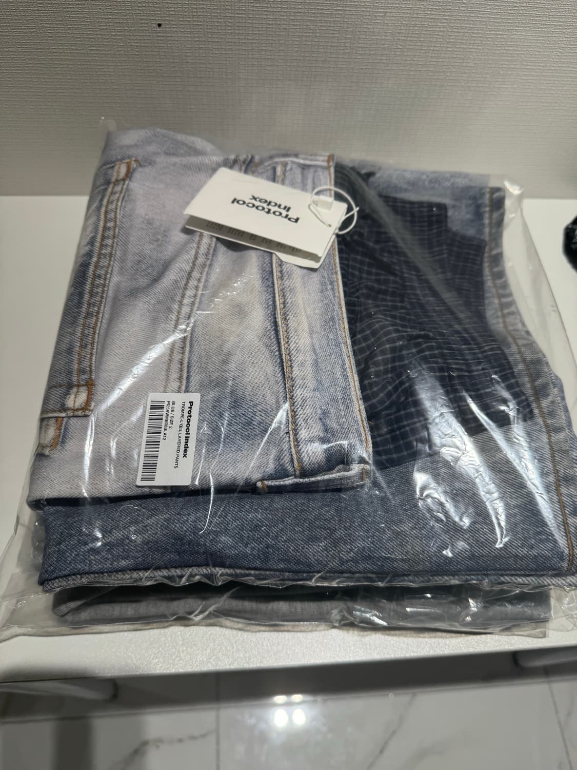 Protocol indexTROMPE-L'ŒIL LAYERED PANTS 상품이미지3