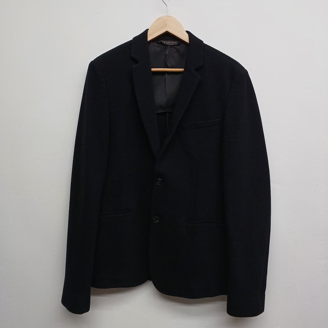 자라맨 블랙 텍스처 싱글 블레이저 M 상품이미지1