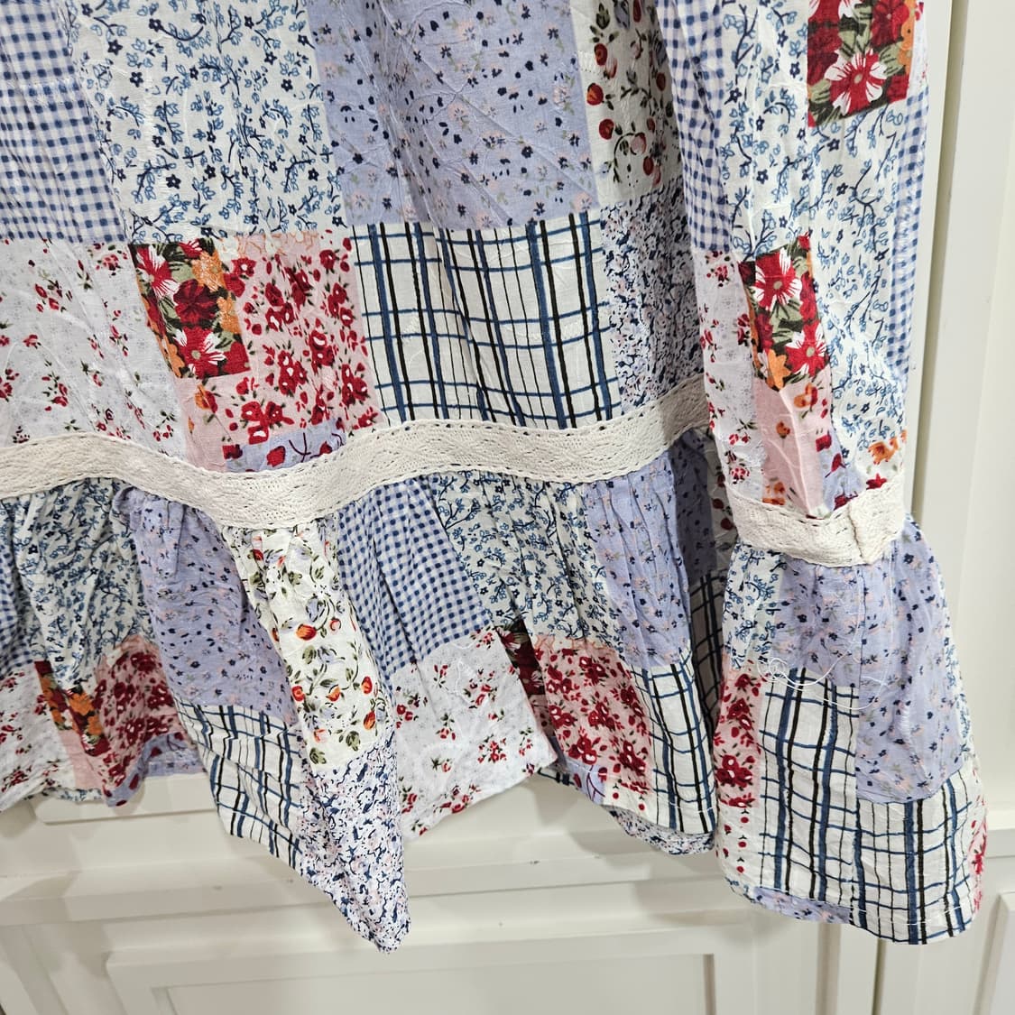 패치워크 플라워 나시 원피스 상품이미지8