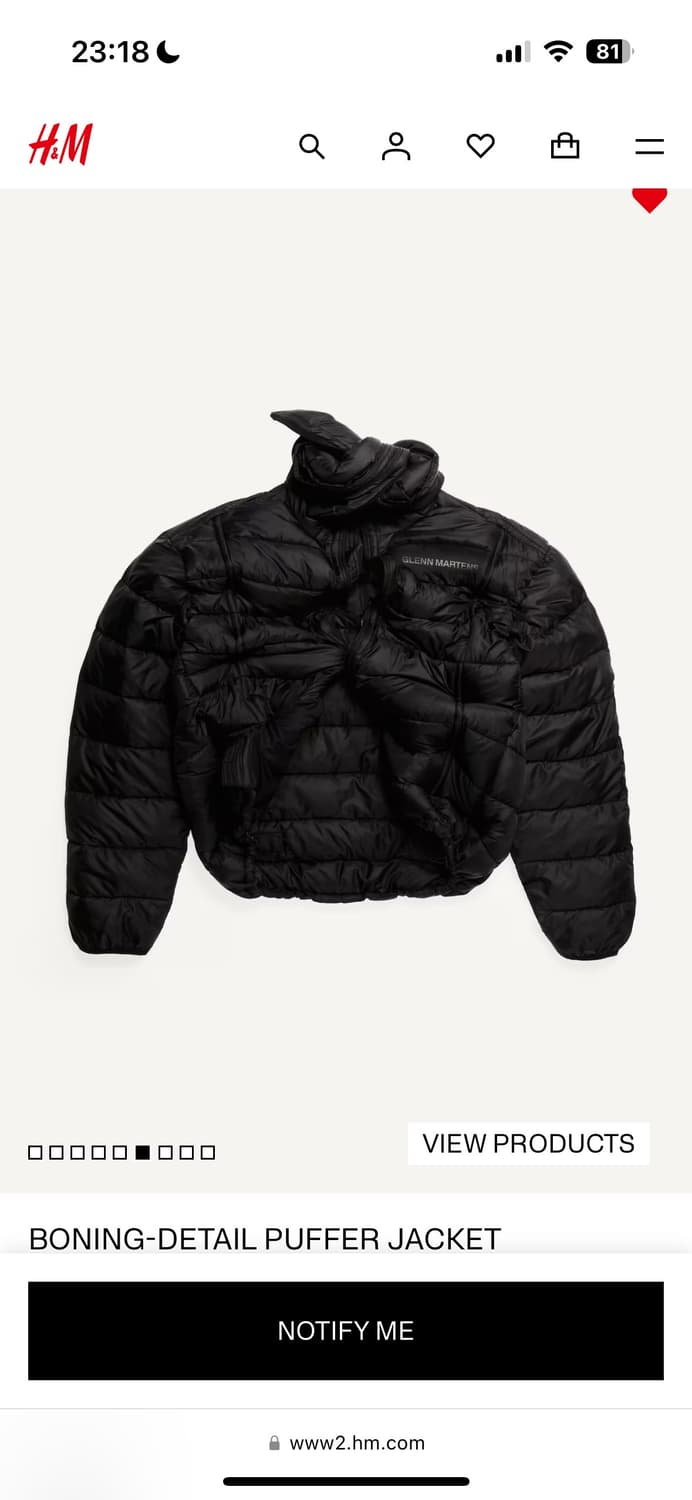 교환) 글렌마틴스 h&m 패딩 상품이미지1