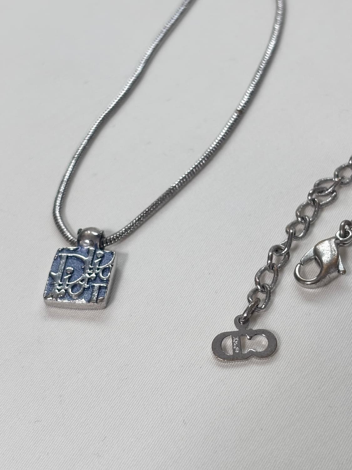 [무배] 빈티지 디올 트로터 목걸이 스카이블루 상품이미지3