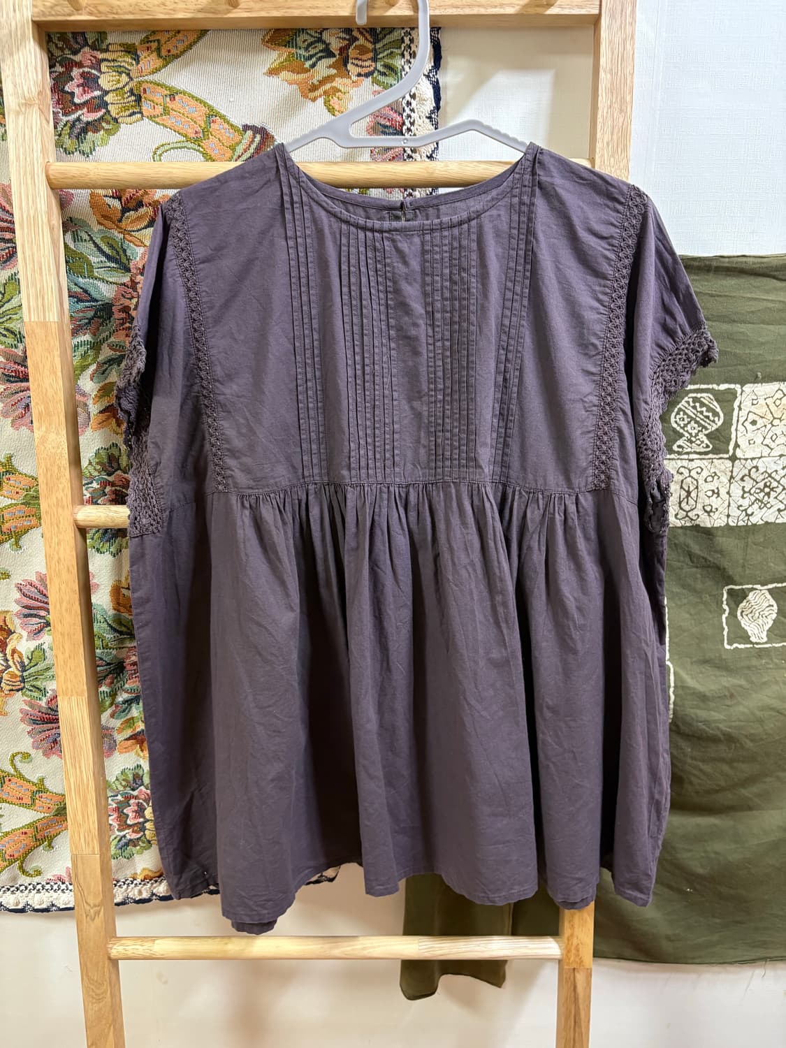 히피 모리 퍼플 레이스 반팔  상품이미지1