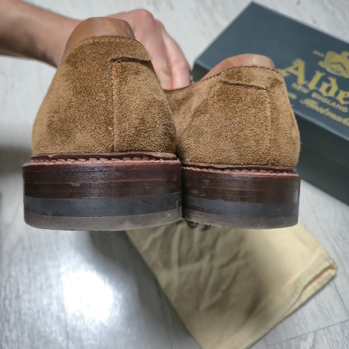 [7.5E] 알든 29336F 스웨이드 스너프 더비 슈즈 990 9901 상품이미지4