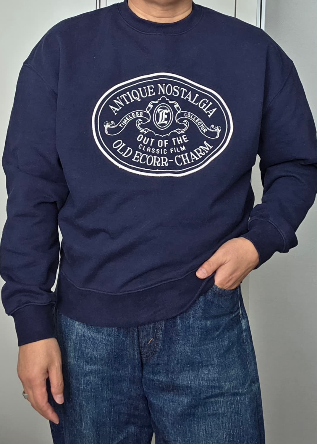 에코르 (ECORR) 맨투맨 롱슬리브 네이비 상품이미지5