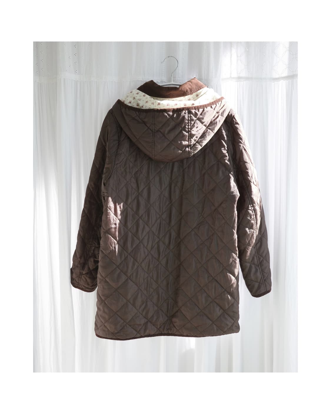 Flower brown quilting jacket 상품이미지2