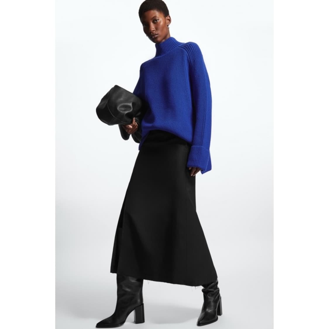 COS 코스 여성 터틀넥 니트 스웨터 블루 XS 상품이미지1