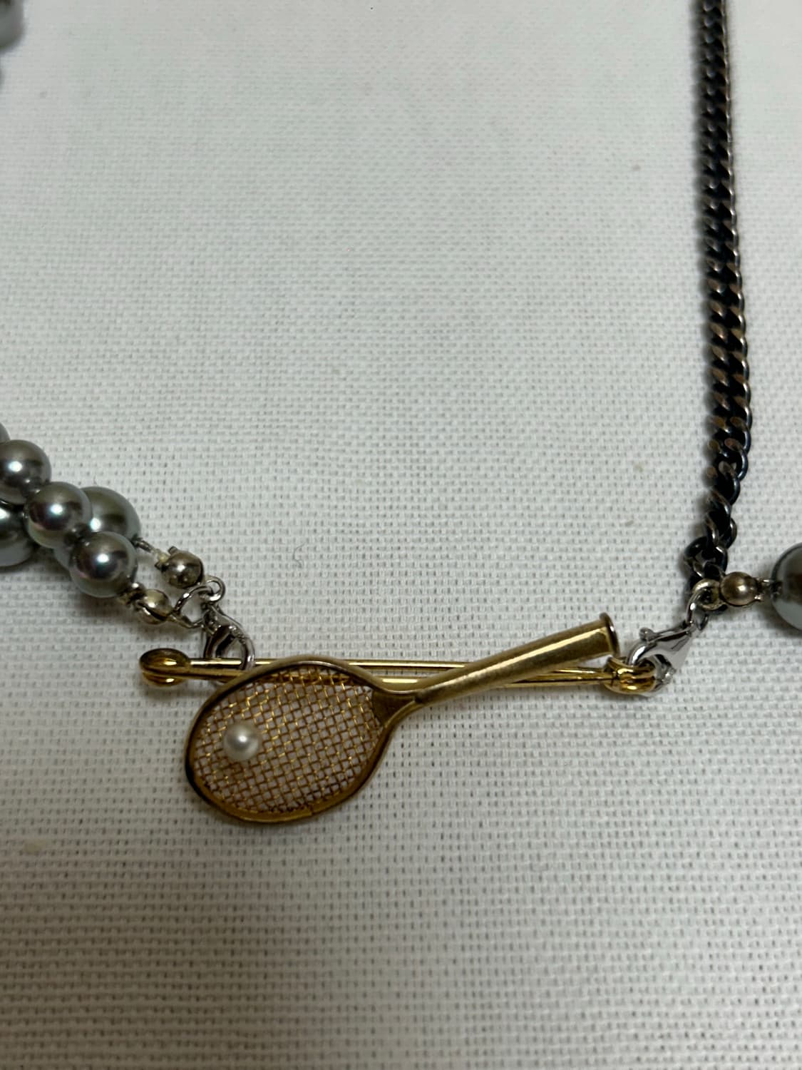 에스실 진주+테니스 브로치 목걸이 상품이미지6