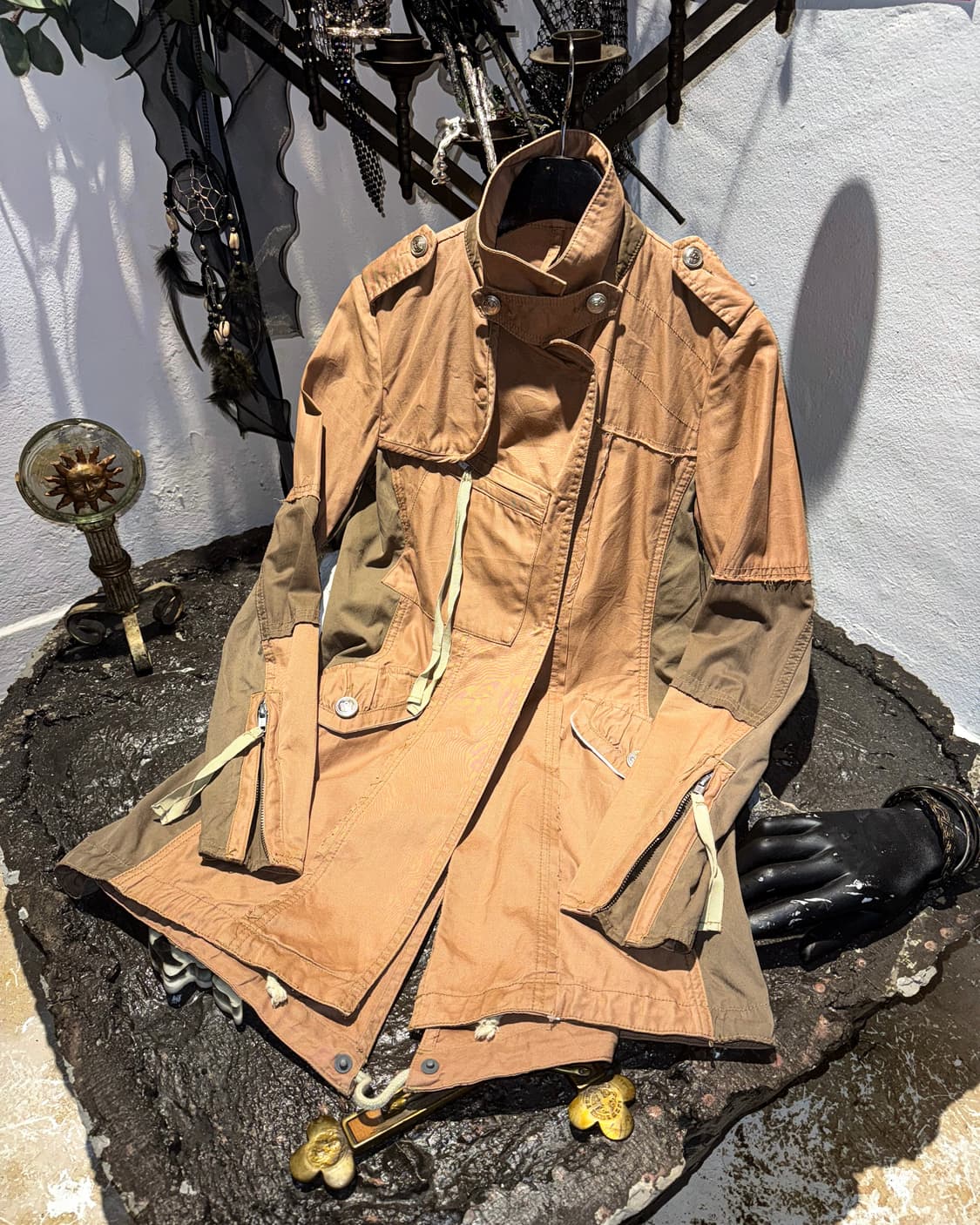 Layered Military Long Jacket 상품이미지1