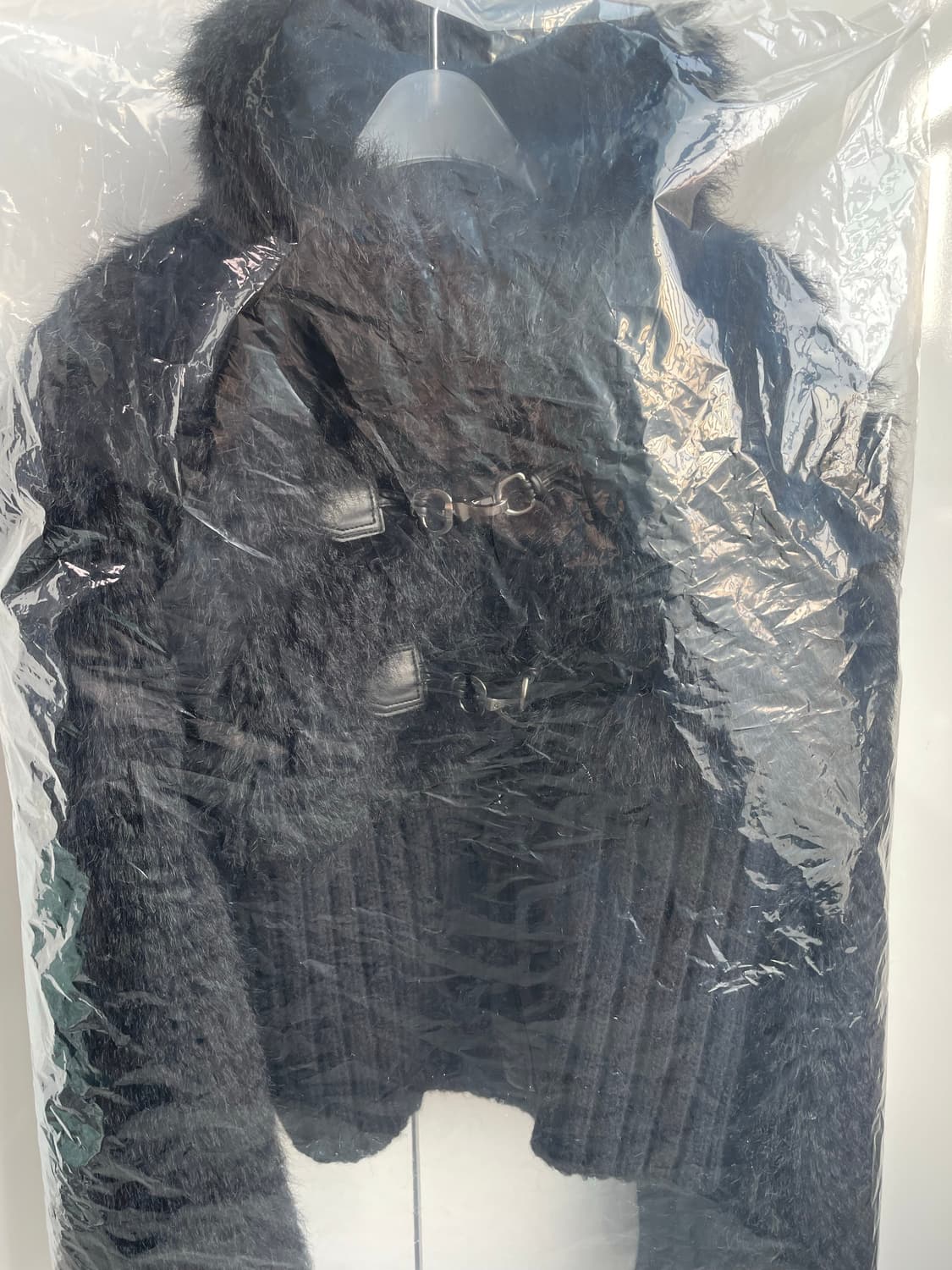 아수라 KNIT FUR MIX MUSTANG (BLACK) / 퍼 무스탕 상품이미지5