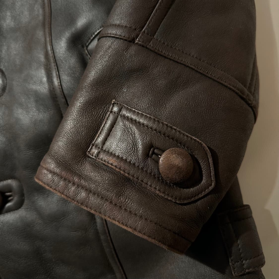 그리핀 램스킨 시어링 무스탕 싱글 자켓 상품이미지5