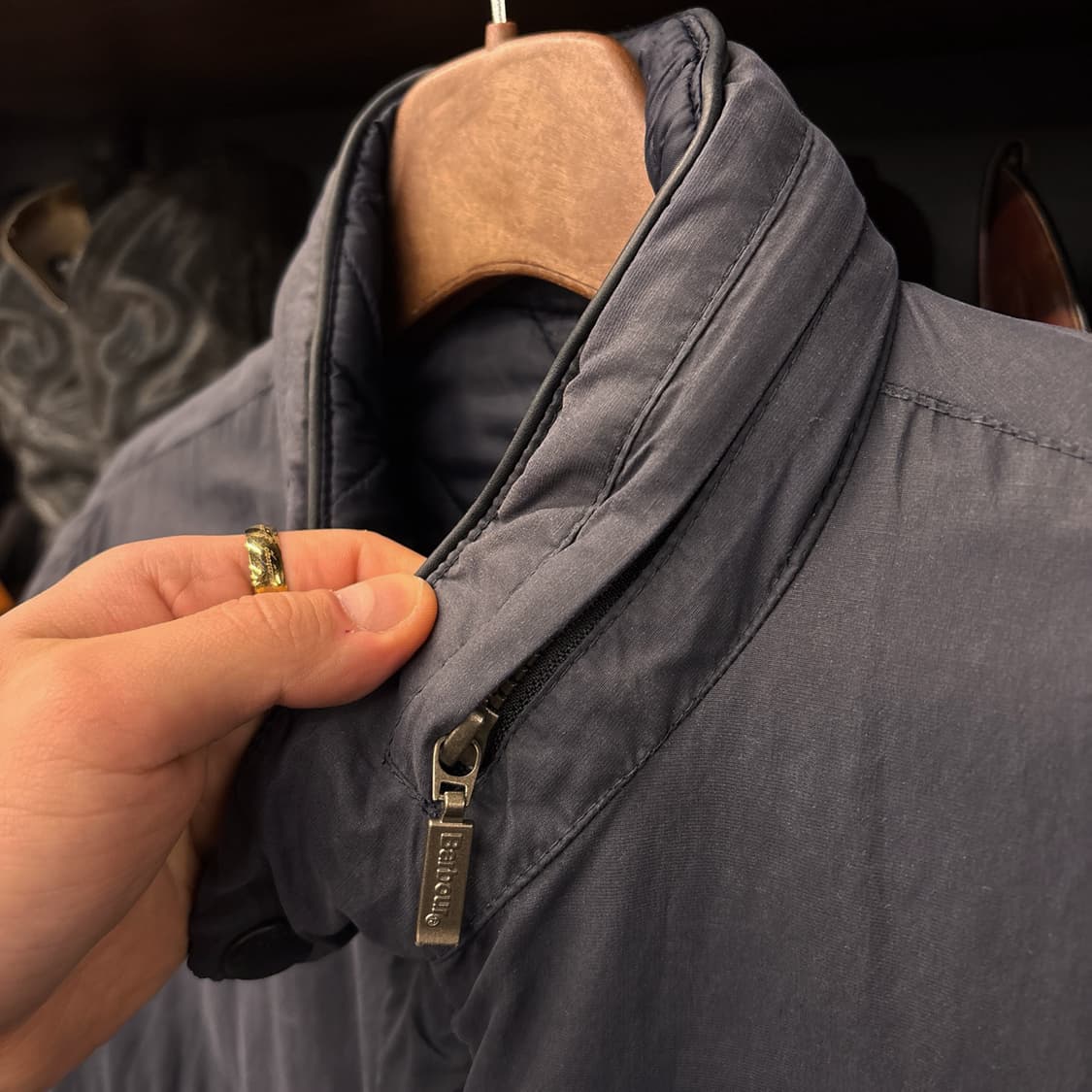 바버 베들리 퀼트 리버시블 그레이트 코트 코튼 필드자켓 N966 상품이미지6