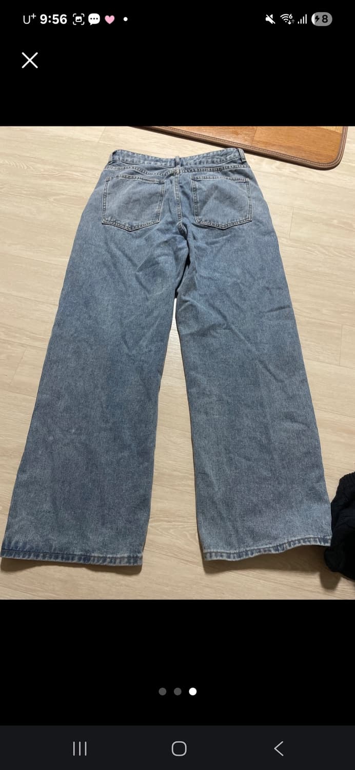 Agod 데님 와이드 팬츠 상품이미지3