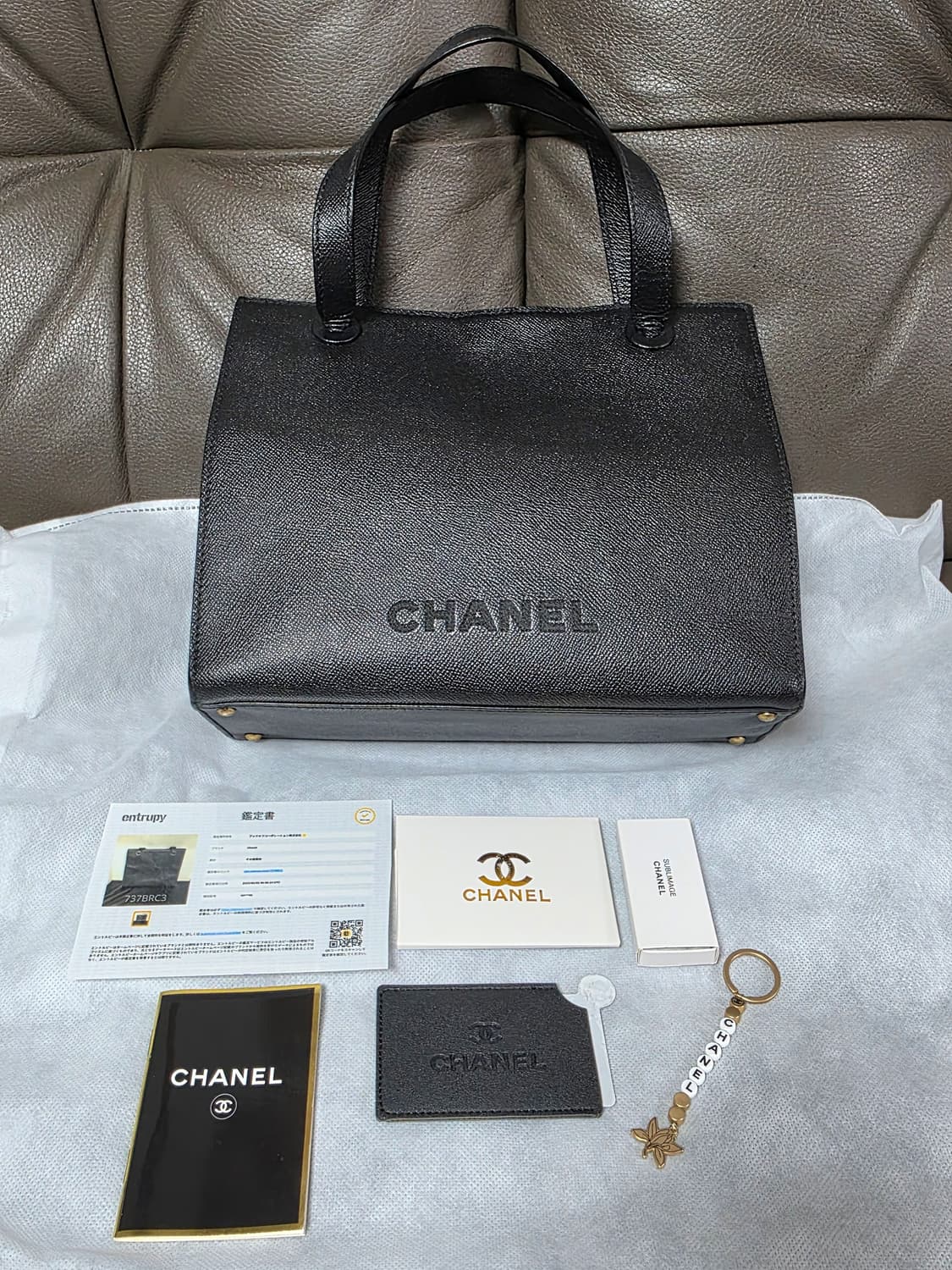 정품 샤넬 미듐 가죽 토트백 컨디션 good 상품이미지1