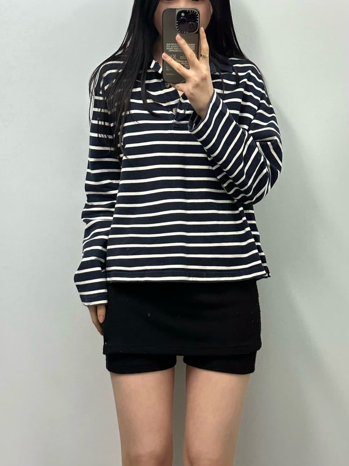 Cos 코스 스트라이프 긴팔 카라 티셔츠 상품이미지1