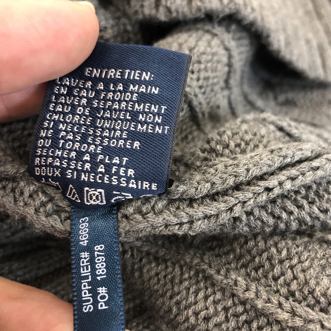 폴로 랄프로렌 핑크포니 케이블니트 XL  상품이미지7