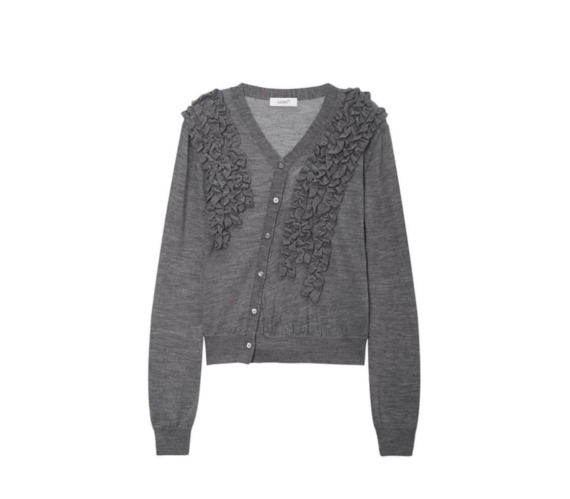 LCDC 프릴가디건 그레이 상품이미지1