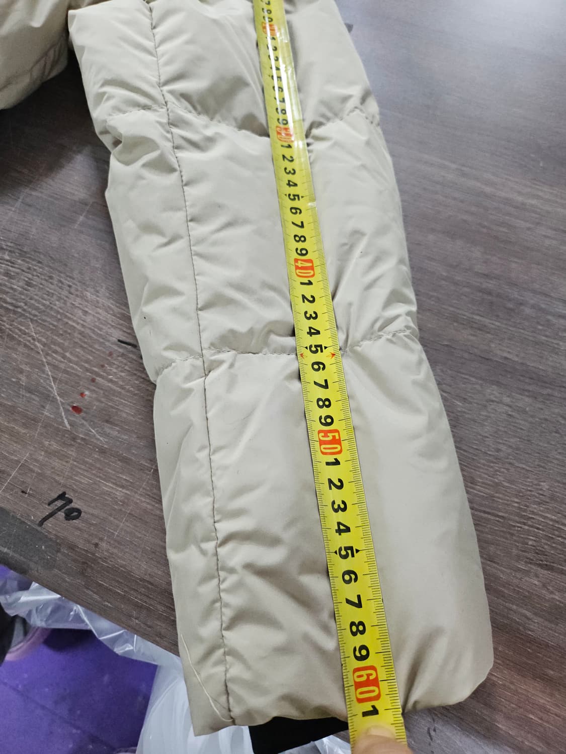 MLB 키즈 165  구스 다운 베이지 후두 패딩 .남여가능 상품이미지9