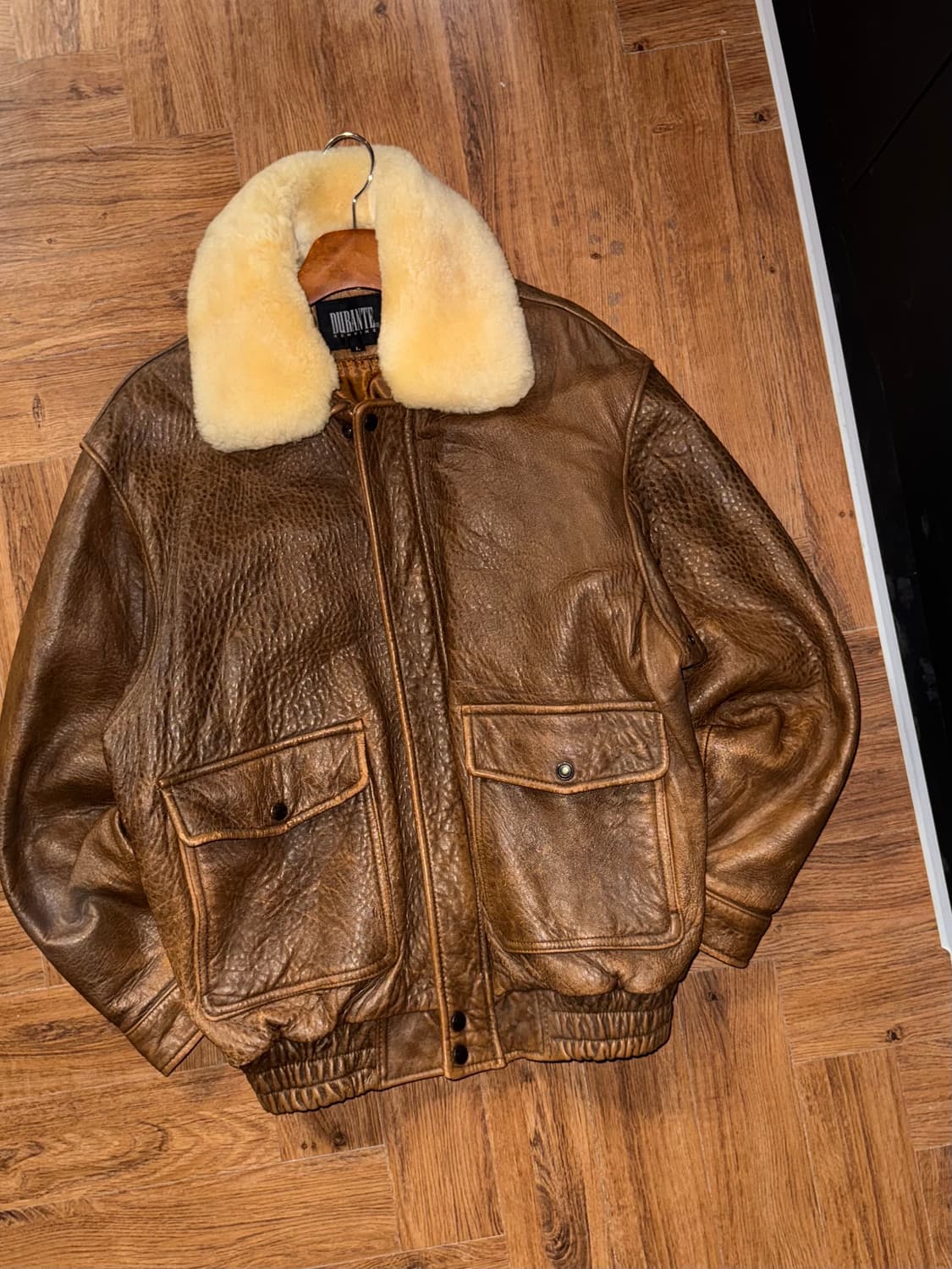 빈티지 양가죽 퍼 봄버자켓 상품이미지1