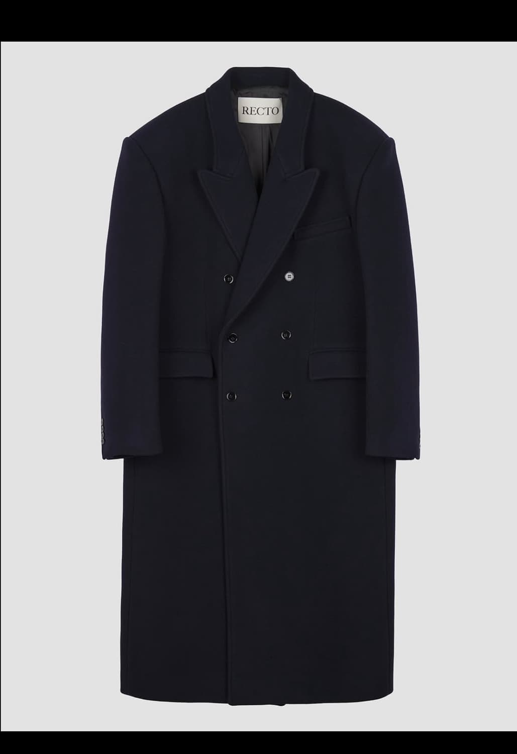 렉토 23FW 로버펠트 더블코트 네이비 M 상품이미지5