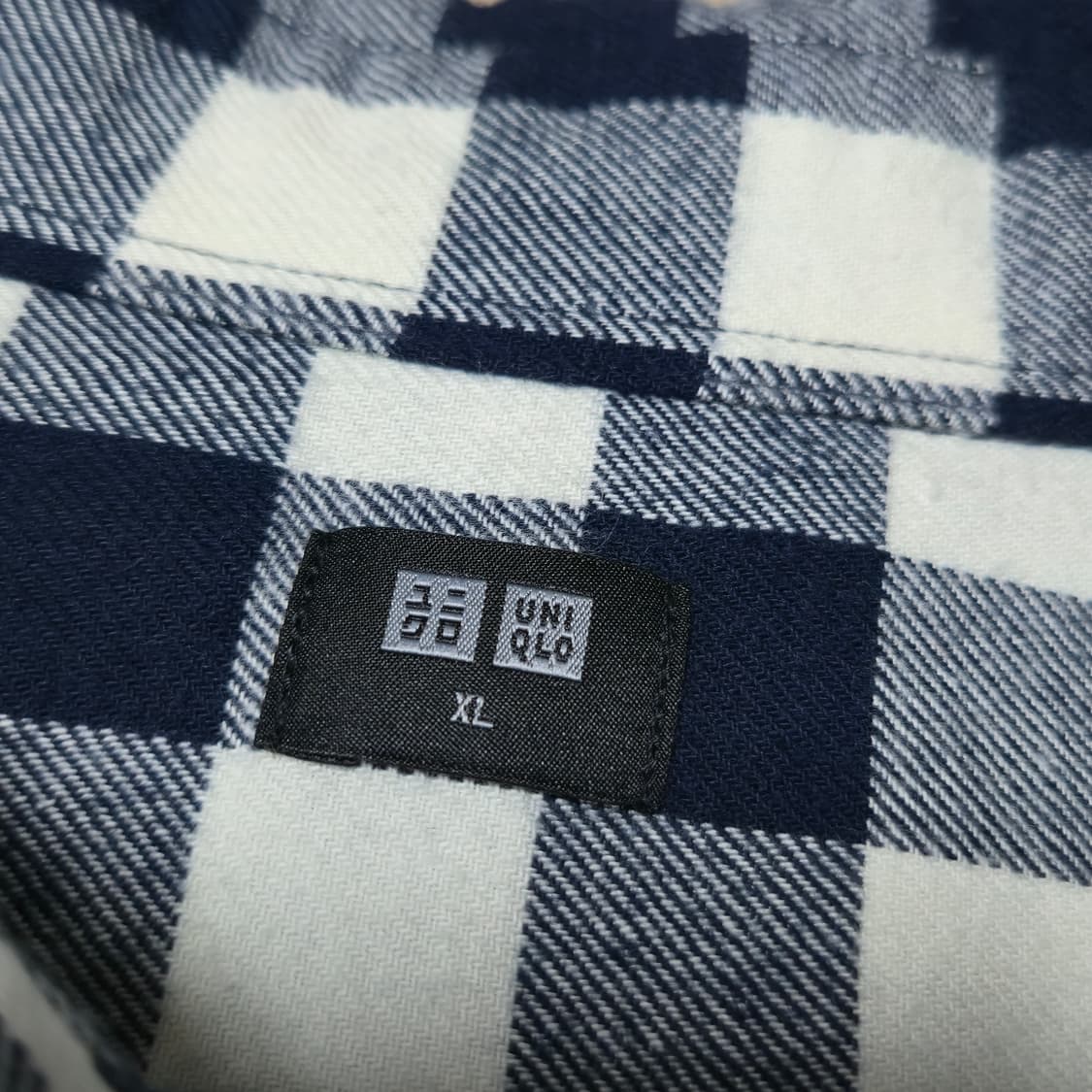 XL)새상품 유니클로 네이비 플란넬 체크셔츠 상품이미지4
