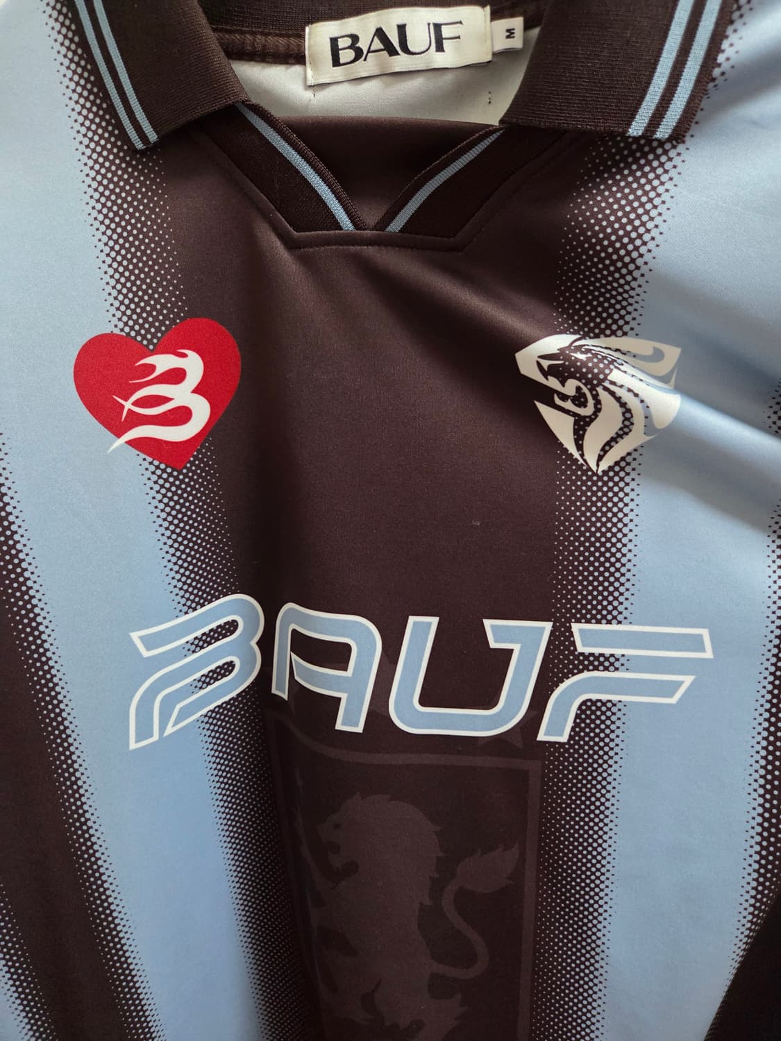 [M]Bauf 바우프 싸커 축구 엠블럼 풋볼 져지 빈티지 스카이블루 상품이미지2