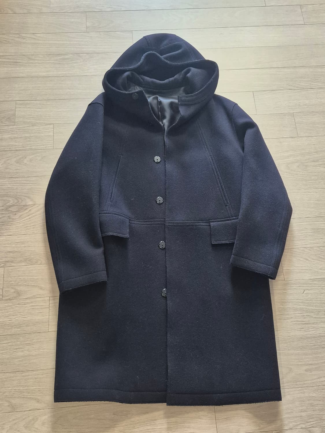 브랜드 고급 울원단 후드코트 컨템 상품이미지1