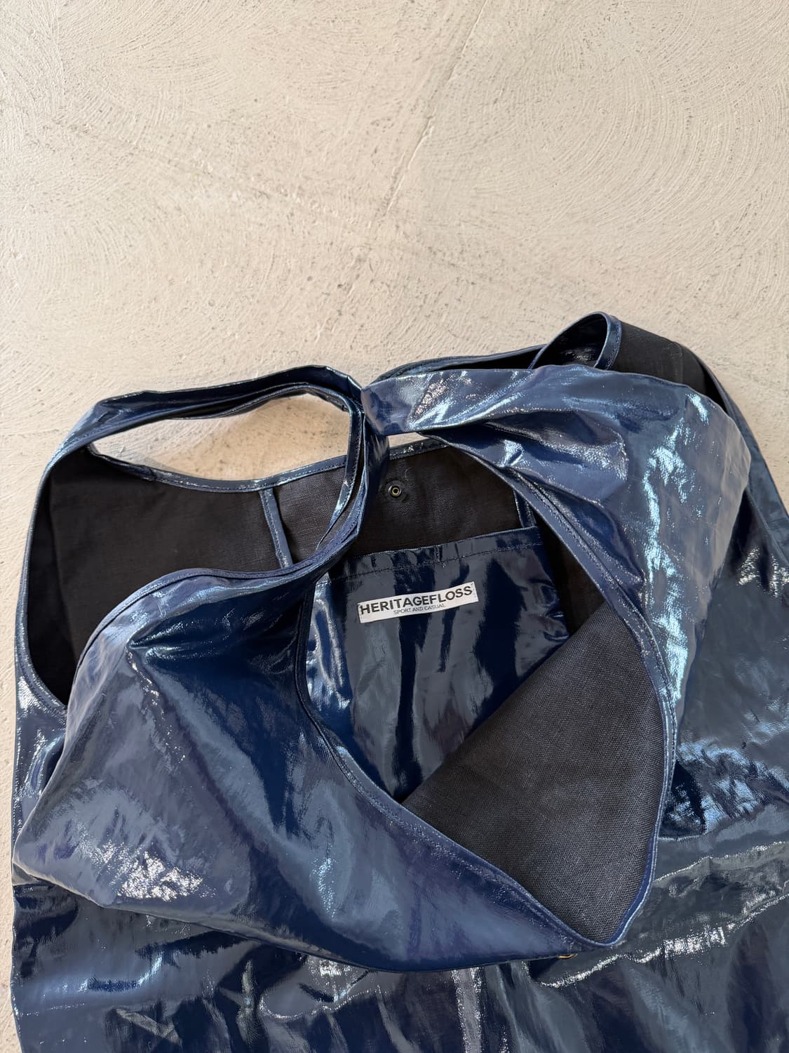 heritagefloss PATENT PLASTIC BAG / Navy 상품이미지5