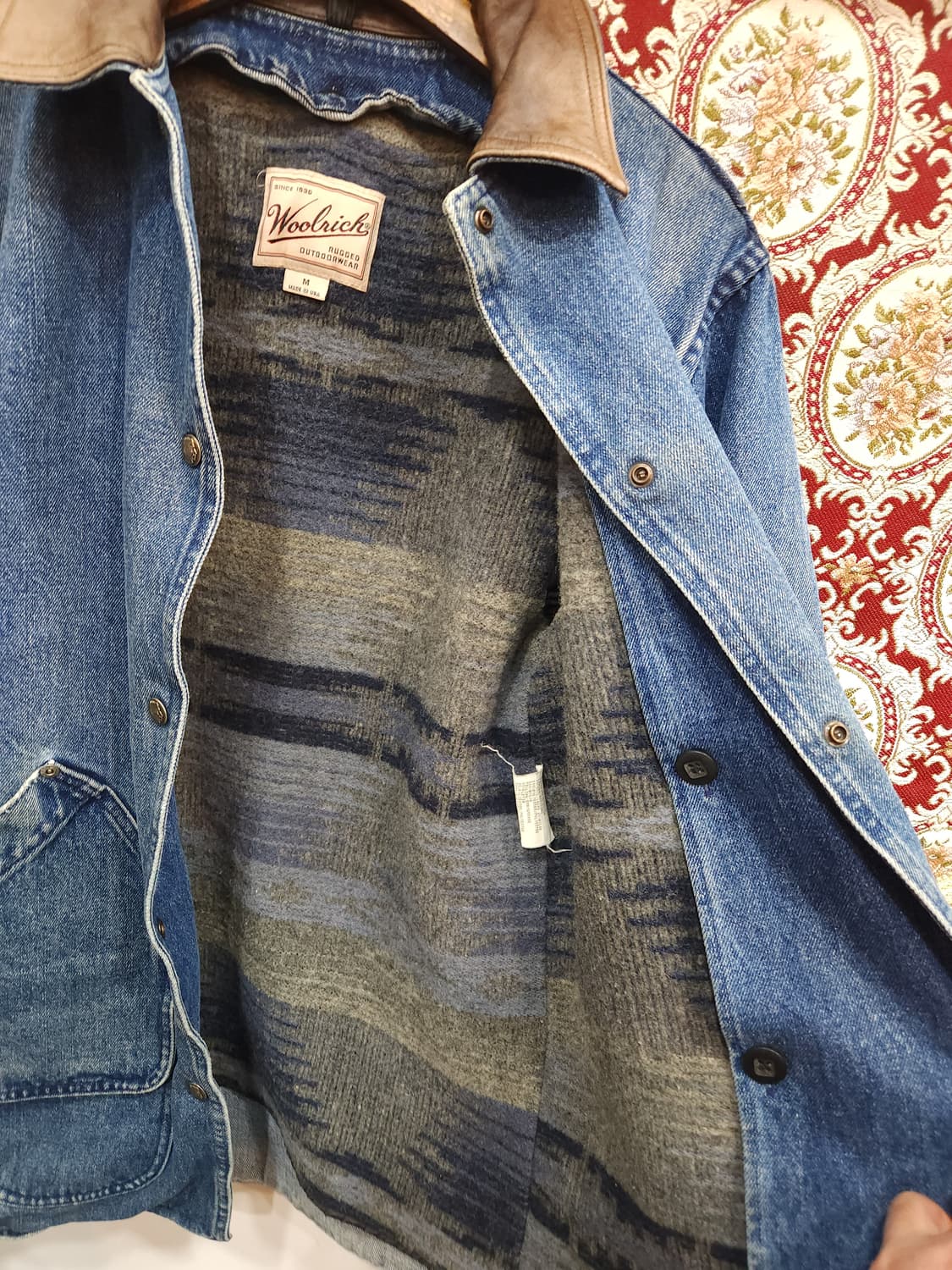 울리치 90s 데님 커버롤 자켓 울 블랭킷 안감
​
 상품이미지8