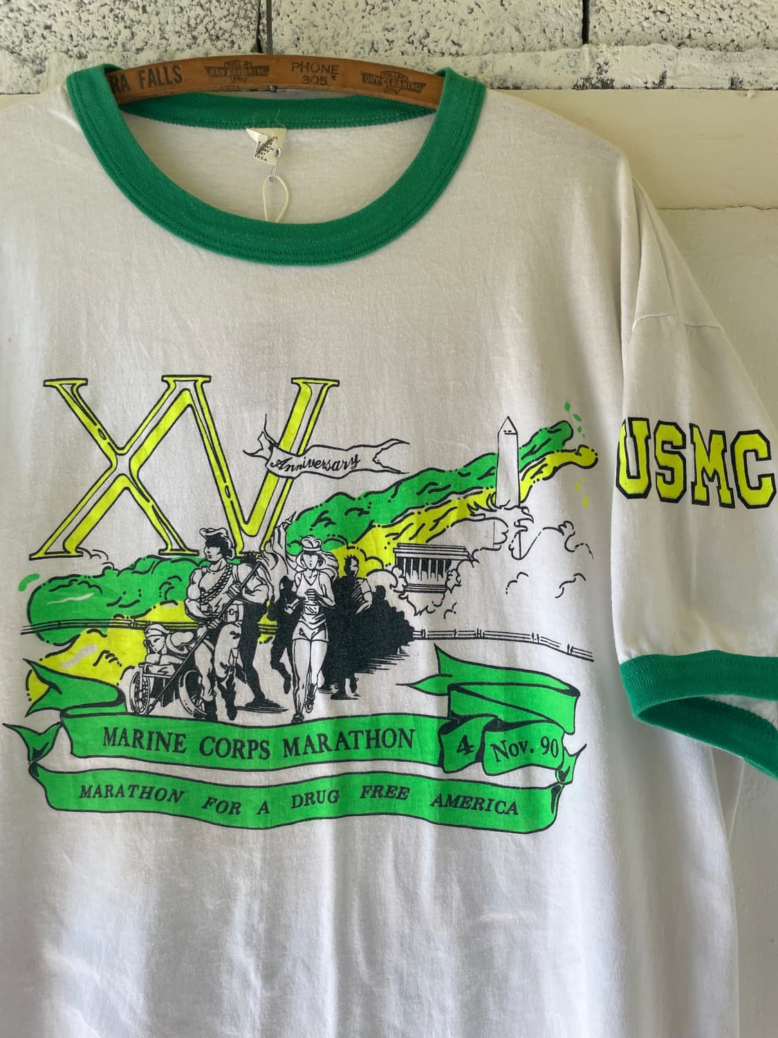 1990's USMC Marathon Ringer T-shirt  상품이미지2