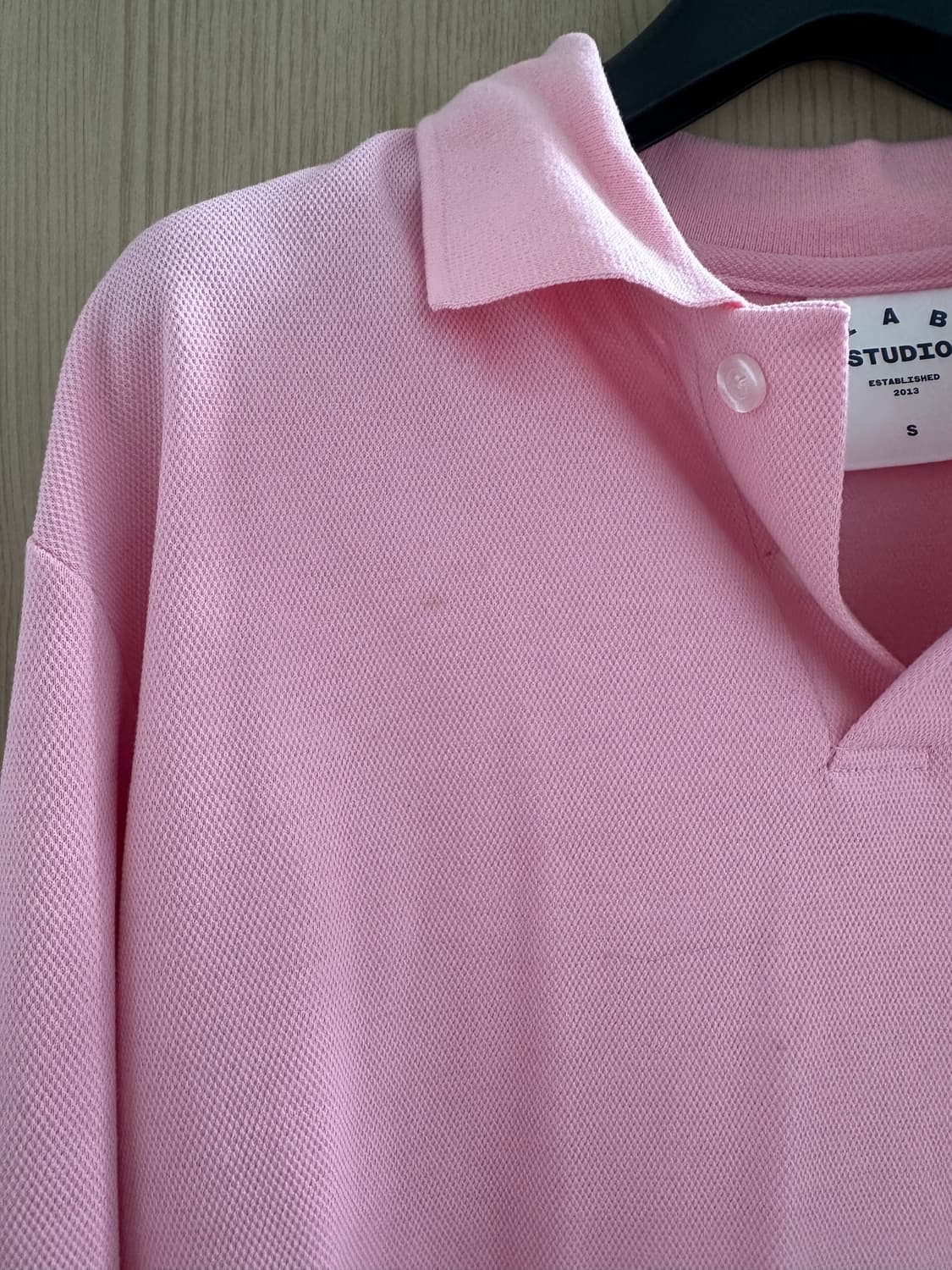 아이앱 스튜디오 피케 롱슬리브 핑크 S 상품이미지2