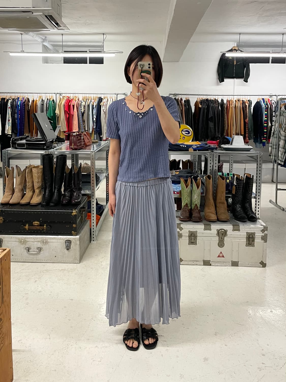 AXES FEMME knit half t-shirts 엑시즈 팜 반팔 상품이미지2